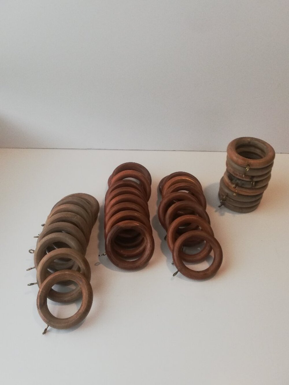 Vintage Wooden Curtain Rings Lot of 35 – 1.5" Inside Diameter MCM